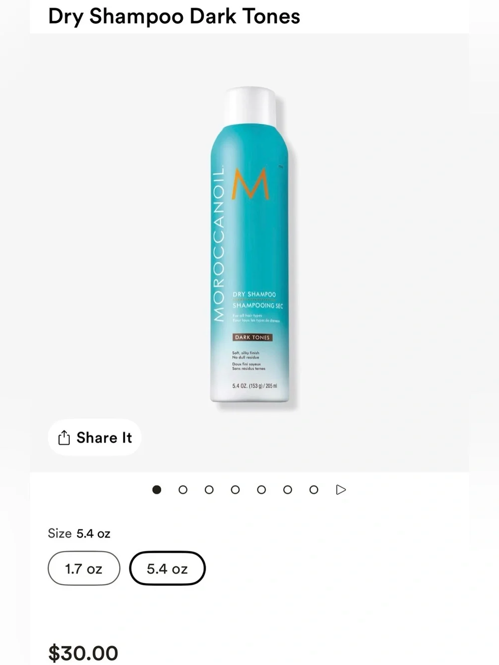 Moroccanoil Dry Shampoo for Dark Tones - NEW $30
